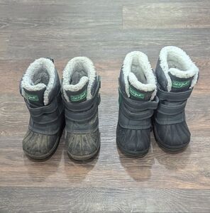Cozy Gray Winter Boots with Faux Fur Lining